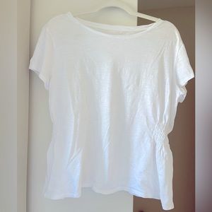 White Cinched Loft Tee
